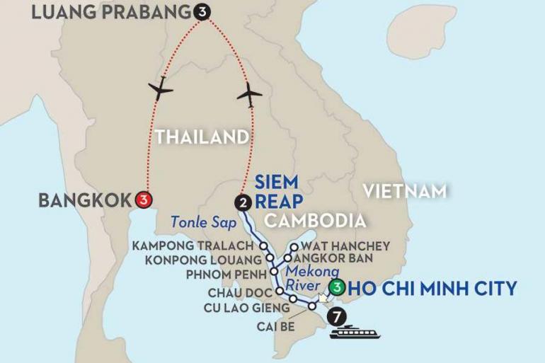 Bangkok Cai Be Fascinating Vietnam, Cambodia & the Mekong River with Luang Prabang & Bangkok - Northbound Trip