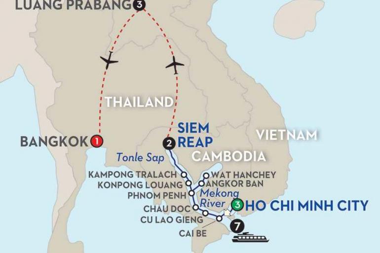 Bangkok Cai Be Fascinating Vietnam, Cambodia & the Mekong River with Luang Prabang - Northbound Trip