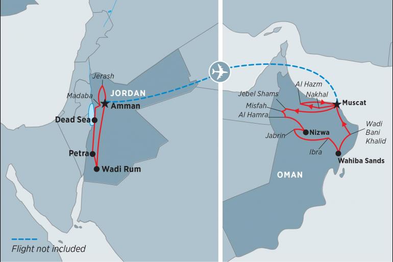 Muscat Petra Explore Jordan & Oman Trip