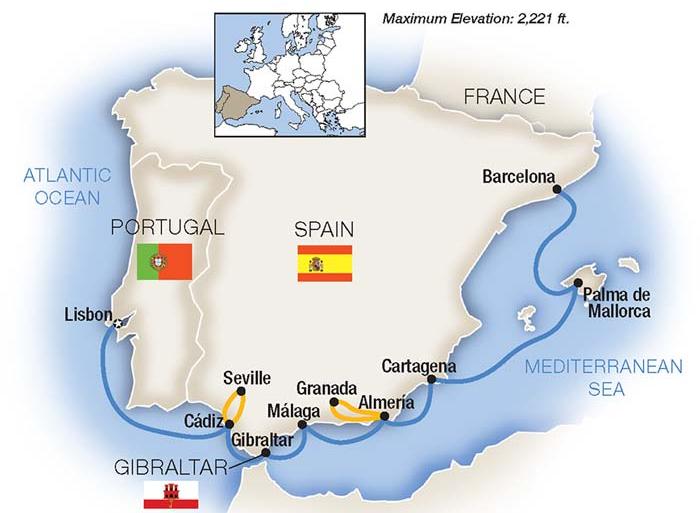 Barcelona Granada Treasures of Spain and Portugal - Eastbound 2021 Trip