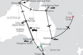 Spectacular Australia with the Historic Ghan Train with Fiji
