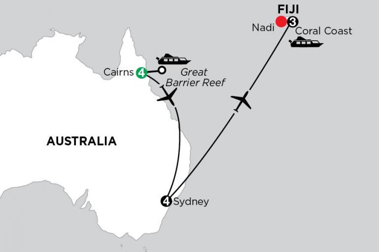 Independent Great Barrier Reef & Sydney with Fiji tour