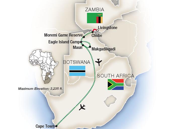 Cape Town Livingstone Botswana, South Africa & Zambia 2023 Trip