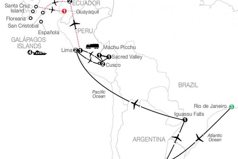 Buenos Aires Cusco Spirit of South America with Galápagos Cruise Trip