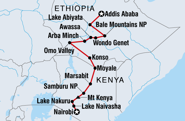 Mt. Kenya Nairobi Addis to Nairobi Trip