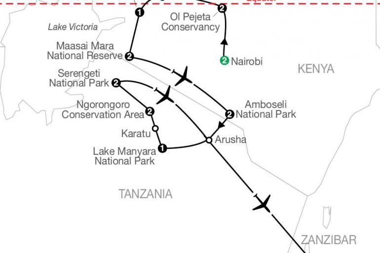 Amboseli National Park Arusha Kenya & Tanzania: The Safari Experience with Nairobi & Zanzibar Trip
