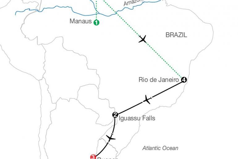 Buenos Aires Manaus South America Getaway with Amazon Trip