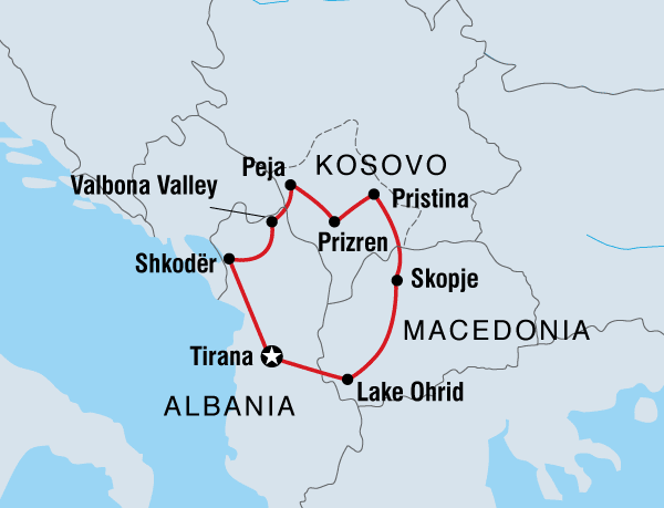 Skopje Tirana Kosovo, Albania & Macedonia Explorer Trip