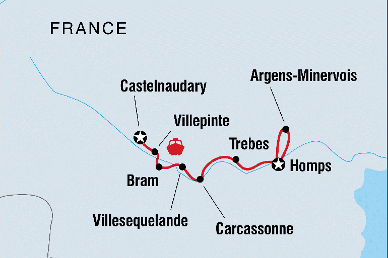 Sailing Sailing The Canal du Midi  (Castelnaudary to Homps) package