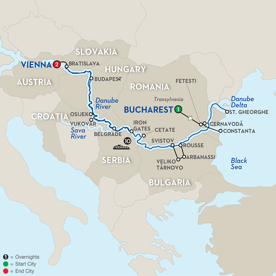 Belgrade Bratislava Blue Danube to the Black Sea - Westbound Trip