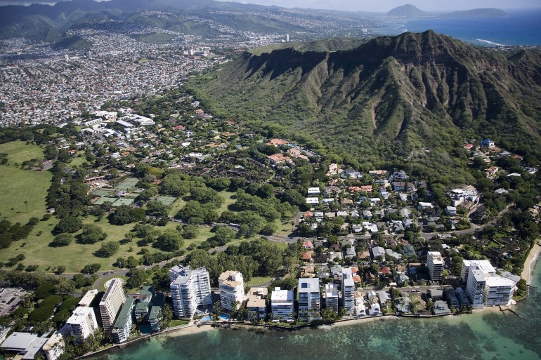 Aerial View of Honolulu, Hawaii_P