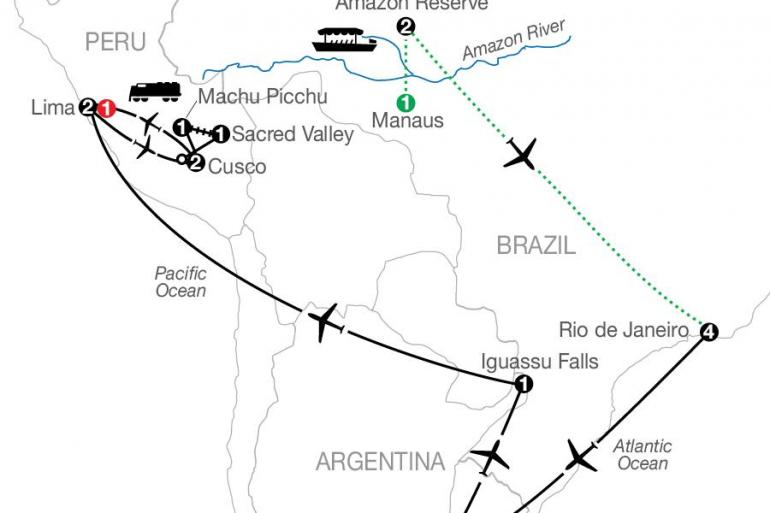 Buenos Aires Cusco Spirit of South America with Amazon Trip