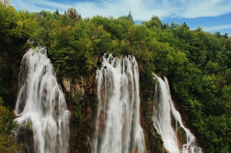 Big waterfall Kozjak waterfall, Slovenia