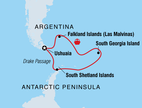 Georgia Shetland Islands Antarctic Peninsula, Falkland Islands & South Georgia (Ocean Diamond) 2015 - 2017 Trip