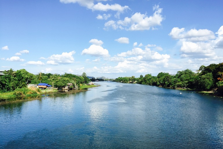 Wonderful View of River Kwai, Thailand