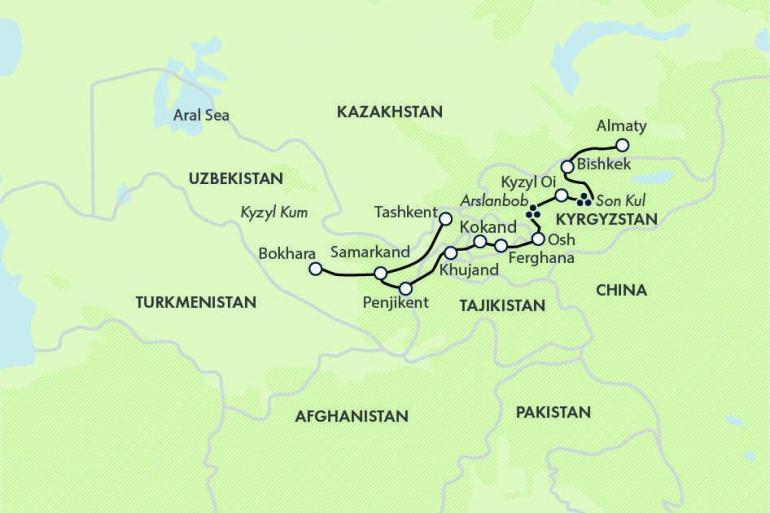 Cultural Culture Journey through Central Asia: Four Stans package