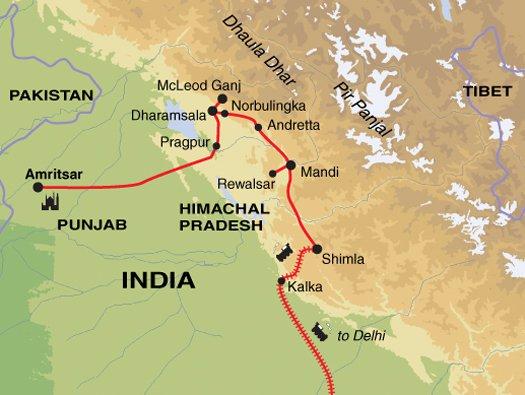 Taj Mahal Tibet Mountains, Temples & Hill Stations Trip