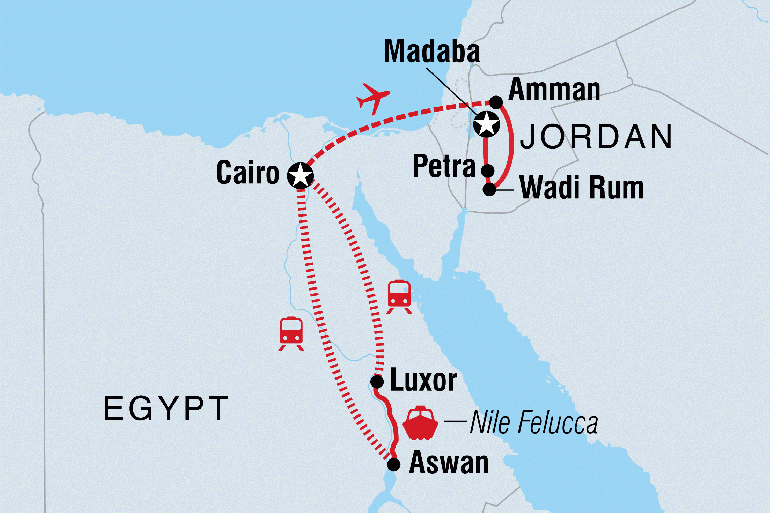 Adventure Camel Riding Discover Egypt & Jordan package