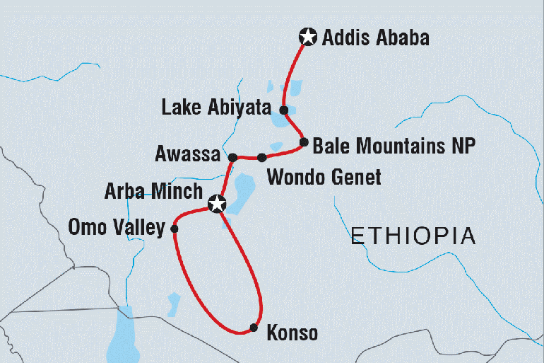 Overland Journeys Land expedition Addis to Arba Minch package