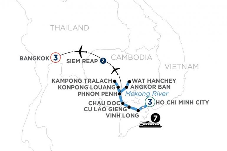 Cai Be Chau Doc Fascinating Vietnam, Cambodia & the Mekong River with Bangkok (Northbound) Trip