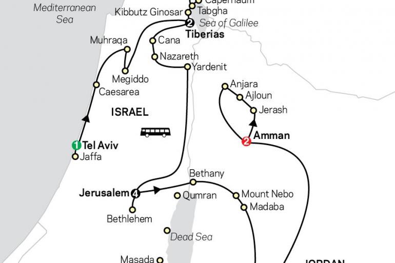 Ajloun Amman Biblical Israel with Jordan - Faith-Based Travel - Protestant Itinerary Trip