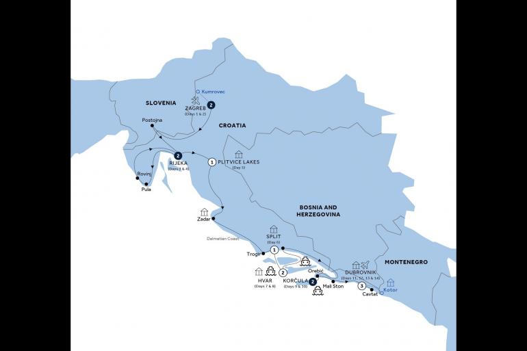 Cultural Culture Country Roads of Croatia (Summer, Classic) package