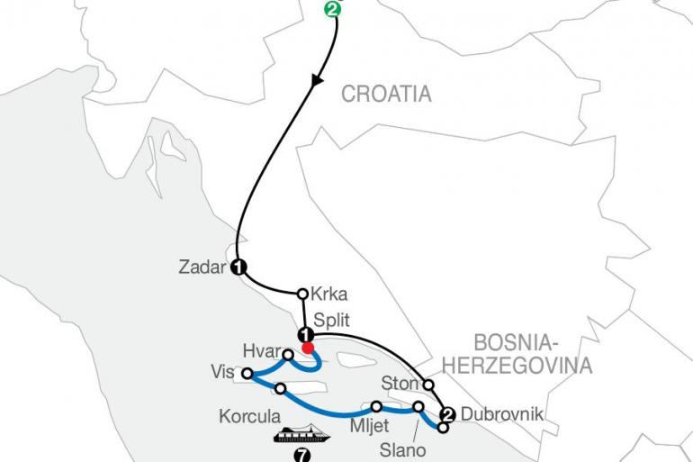 A Taste of Croatia with Coastal Cruise tour