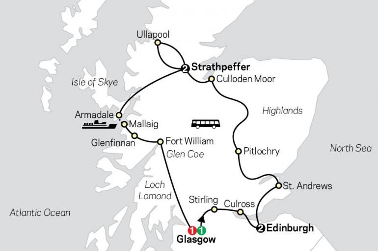Edinburgh Glasgow Scottish Outland Adventure Trip