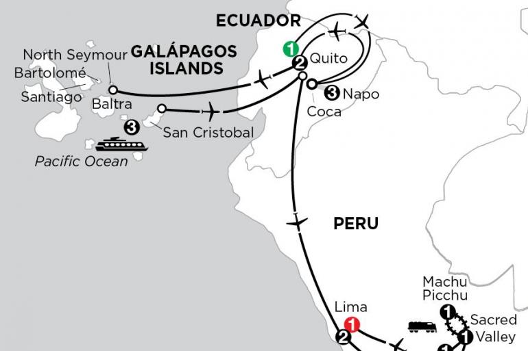 Cusco Galapagos Islands Independent Galapagos cruise aboard the Galápagos Legend with Ecuador's Amazon & Peru Trip