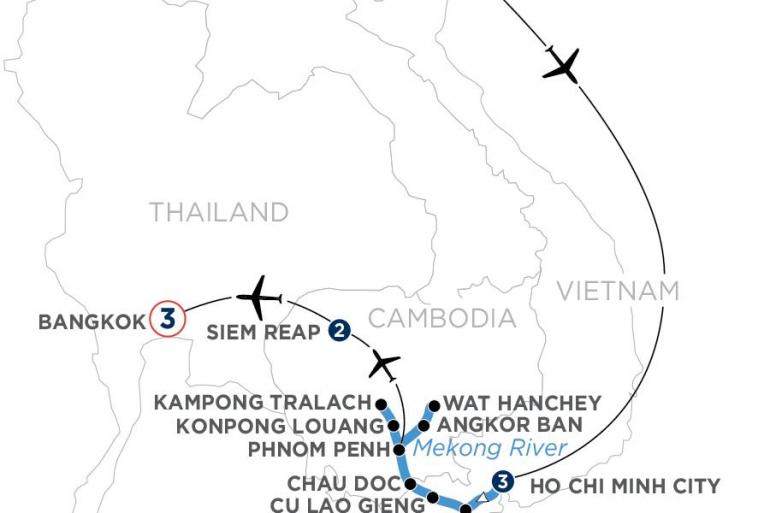 Cai Be Chau Doc Fascinating Vietnam, Cambodia & the Mekong River with Hanoi, Ha Long Bay & Bangkok (Northbound) Trip