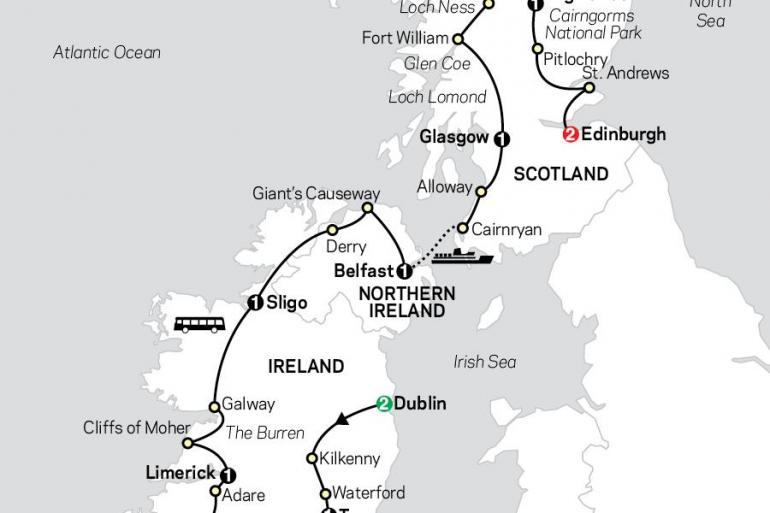 Belfast Derry Highlights of Ireland & Scotland Trip