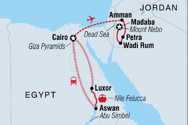 18 - 30's Camel Riding Real Egypt & Jordan  package