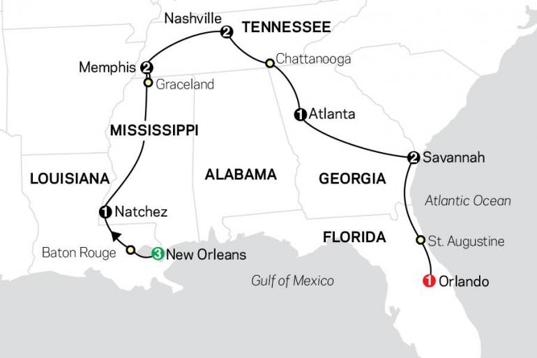 Memphis Nashville Southern Charms & Florida Trip