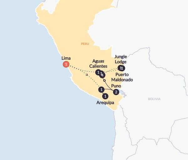 Aguas Calientes Arequipa Peru Uncovered(With Inca Trail Trek,Start Lima, End Lima) Trip