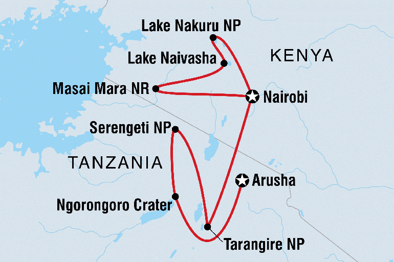 Ngorongoro Crater Rift Valley Kenya & Tanzania Safari Trip