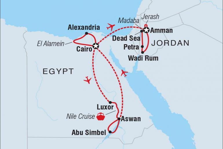 Cultural Adventure & Adrenaline Premium Egypt & Jordan in Depth package