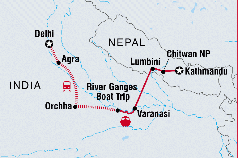 Delhi Himalayas Kathmandu to Delhi Trip