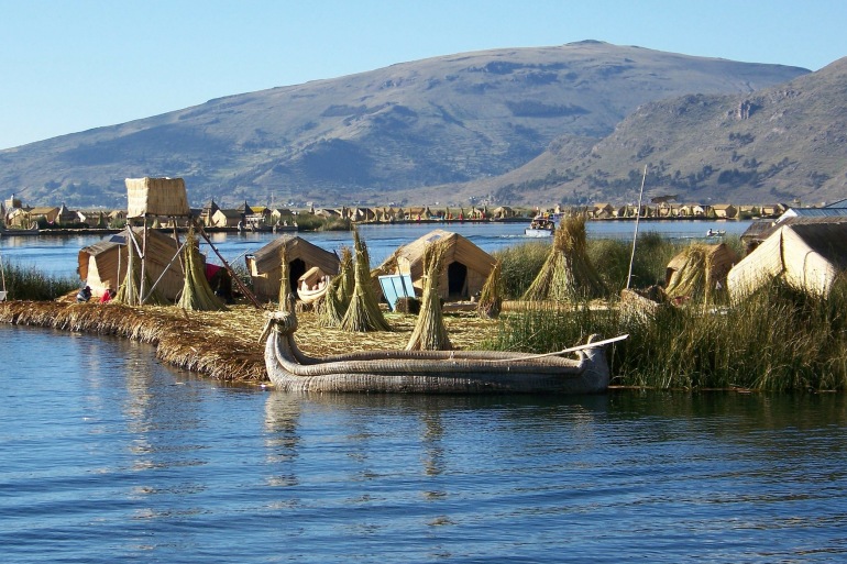 Floating Huts on Lake Titicaca, South America