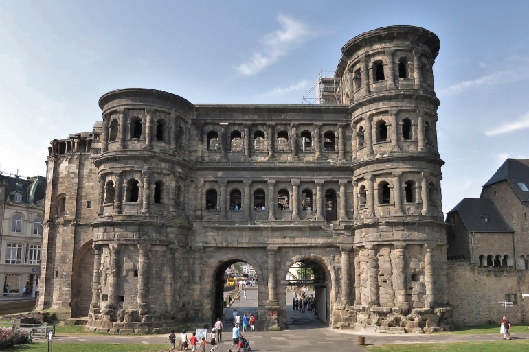 Roman city gate in Trier, Germany