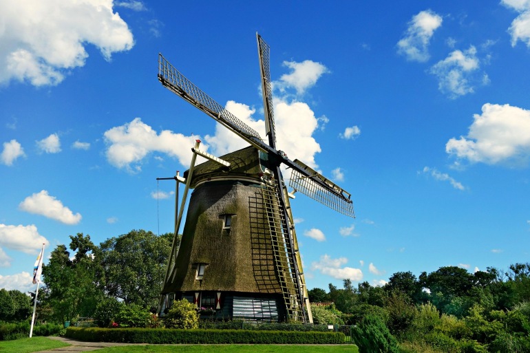 Windmill view of Amsterdam, Europe