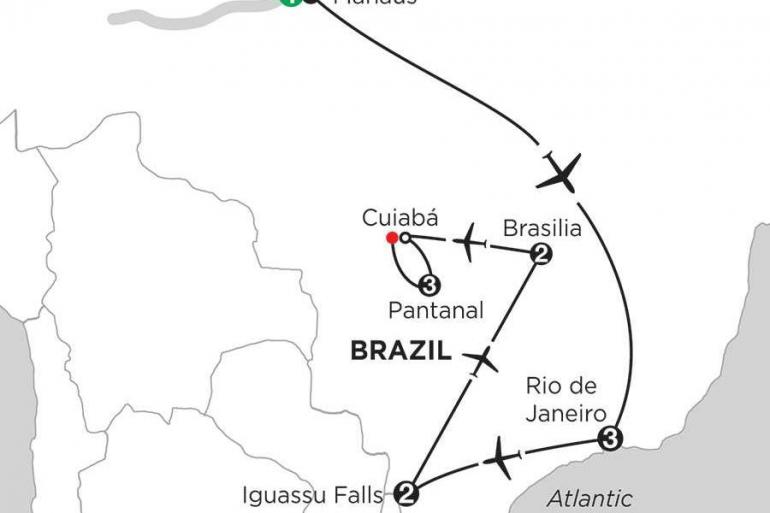 Brasilia Manaus Brazil Highlights with Brazil's Amazon, Brasilia & Pantanal Trip