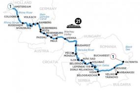 Iconic Rivers of Europe - the Rhine, Main & Danube with 1 Night in Amsterdam