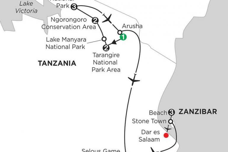 Arusha Lake Manyara National Park Tanzania Private Safari with Selous Game Reserve & Zanzibar - Beach Trip