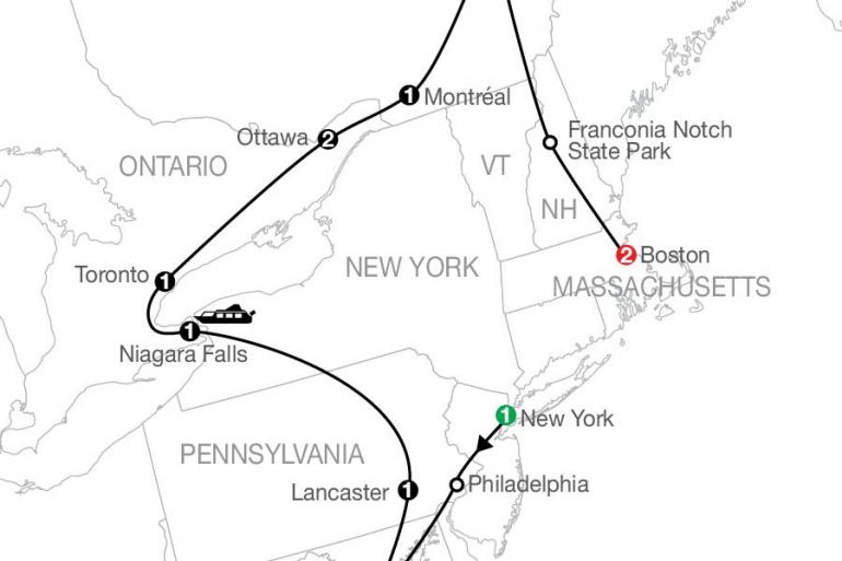 Boston Montreal Eastern US & Canada Discovery Trip