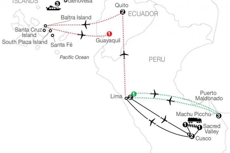 Cusco Galapagos Islands Peru Splendors with Peru's Amazon & Galápagos Cruise Trip