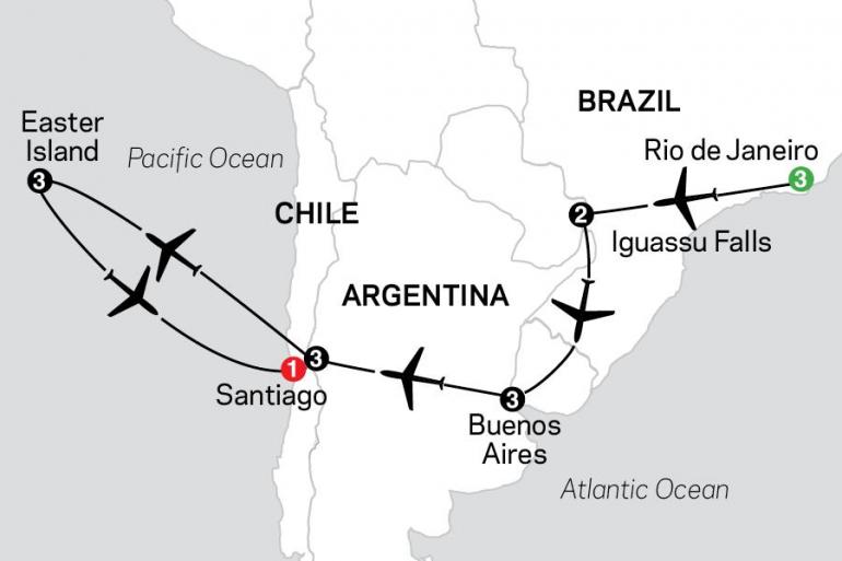 Buenos Aires Easter Island Brazil, Argentina & Chile Unveiled with Easter Island Trip