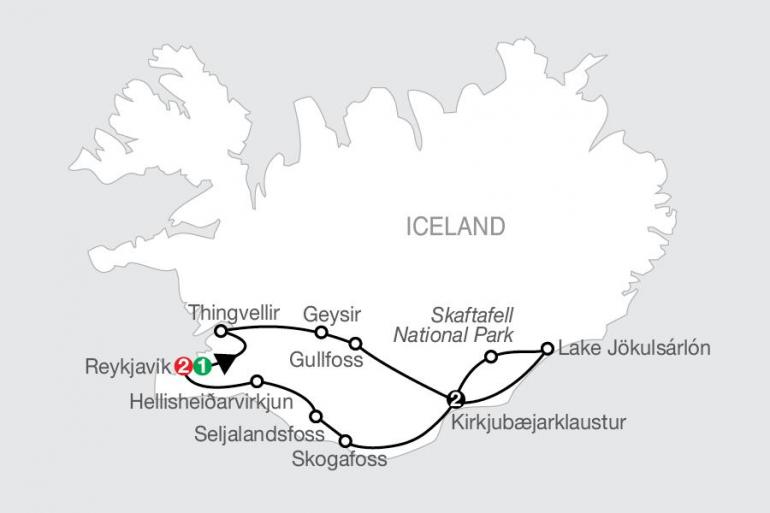 Geysir Gullfoss Gems of Iceland with Northern Lights Trip