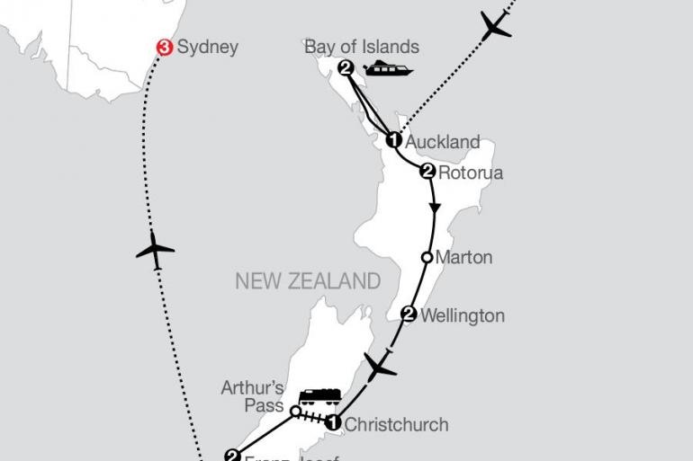 Auckland Christchurch Best of New Zealand with Fiji & Sydney Trip