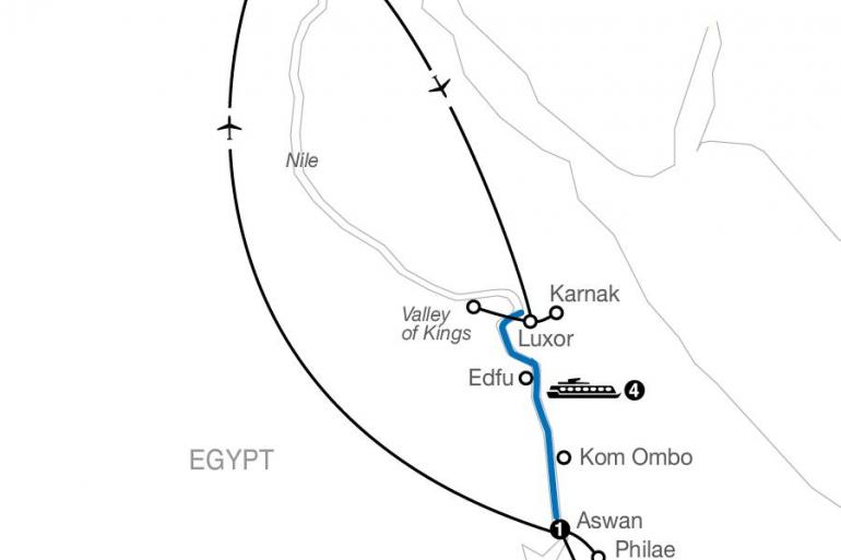 Aswan Cairo Egypt with Nile Cruise Trip