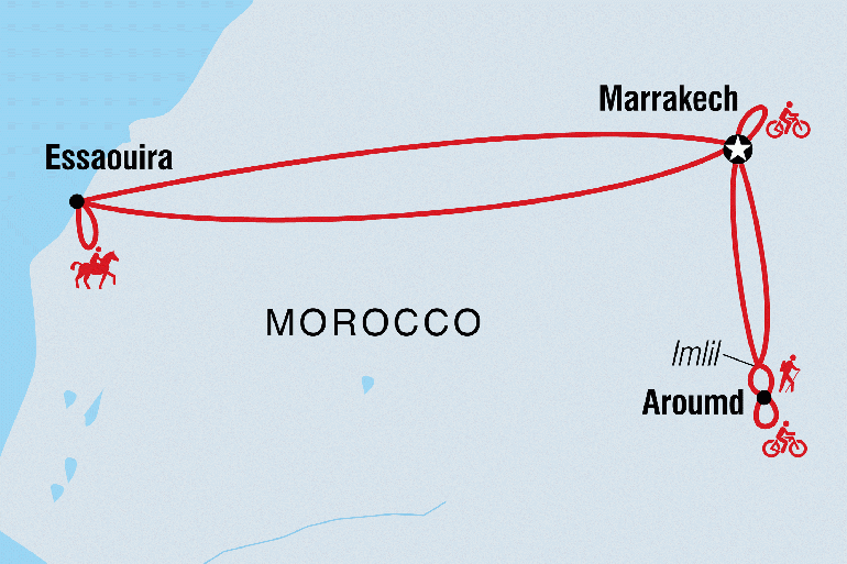 Marrakech Medina Morocco: Hike, Bike & Horse Ride Trip